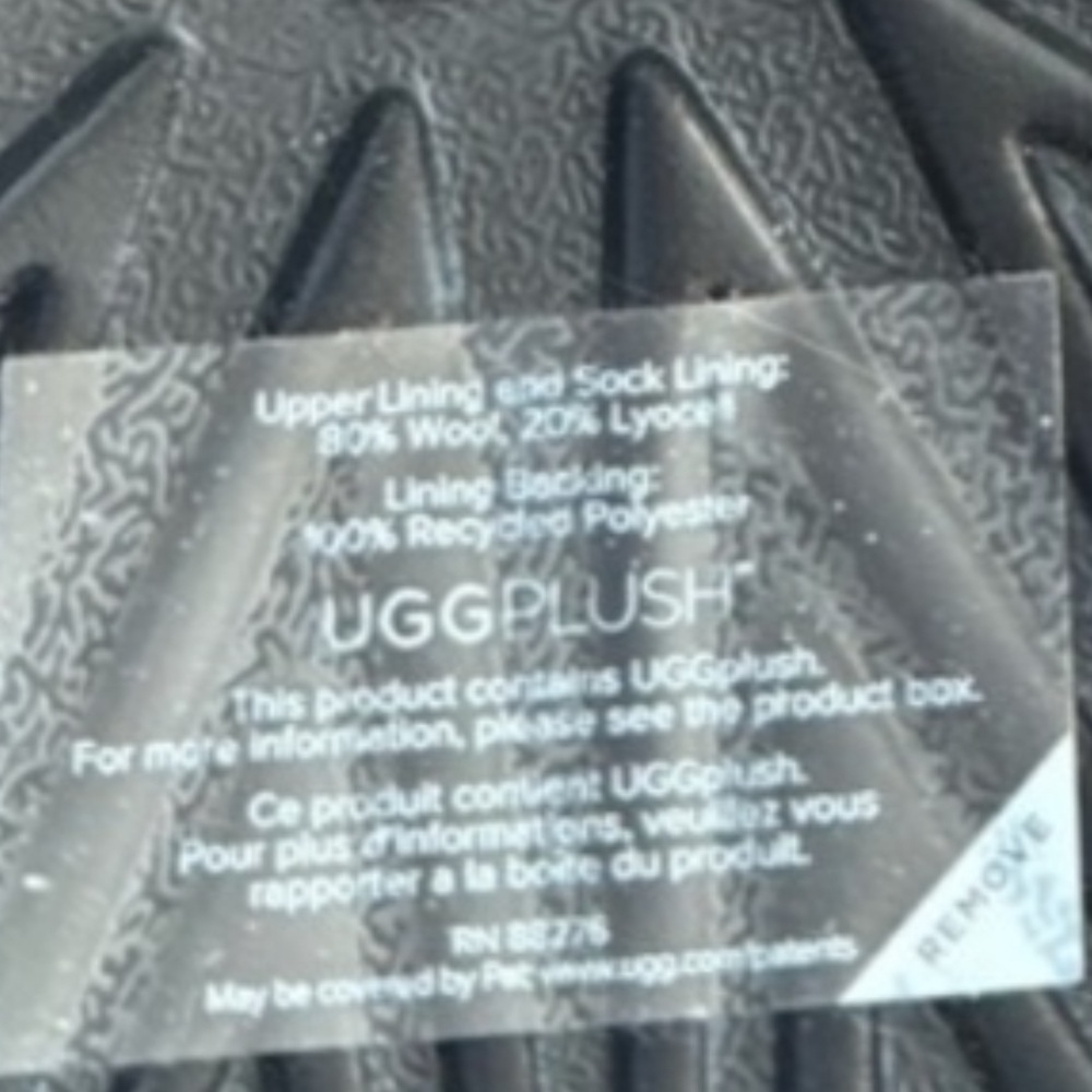 Ugg Black Bailey Checker Bow Winter Slip-on Boot Size 6 - Picture 9 of 9